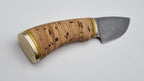 Reh JARS Custom Knife Damast Stahl Mokume Birkenrinde Outdoor Jagd Messer 60 HRC