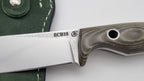 Echis JARS Serien Custom Knife Titan Pins Micarta Jagd Outdoor Messer  N690 60 HRC Brushed Stein