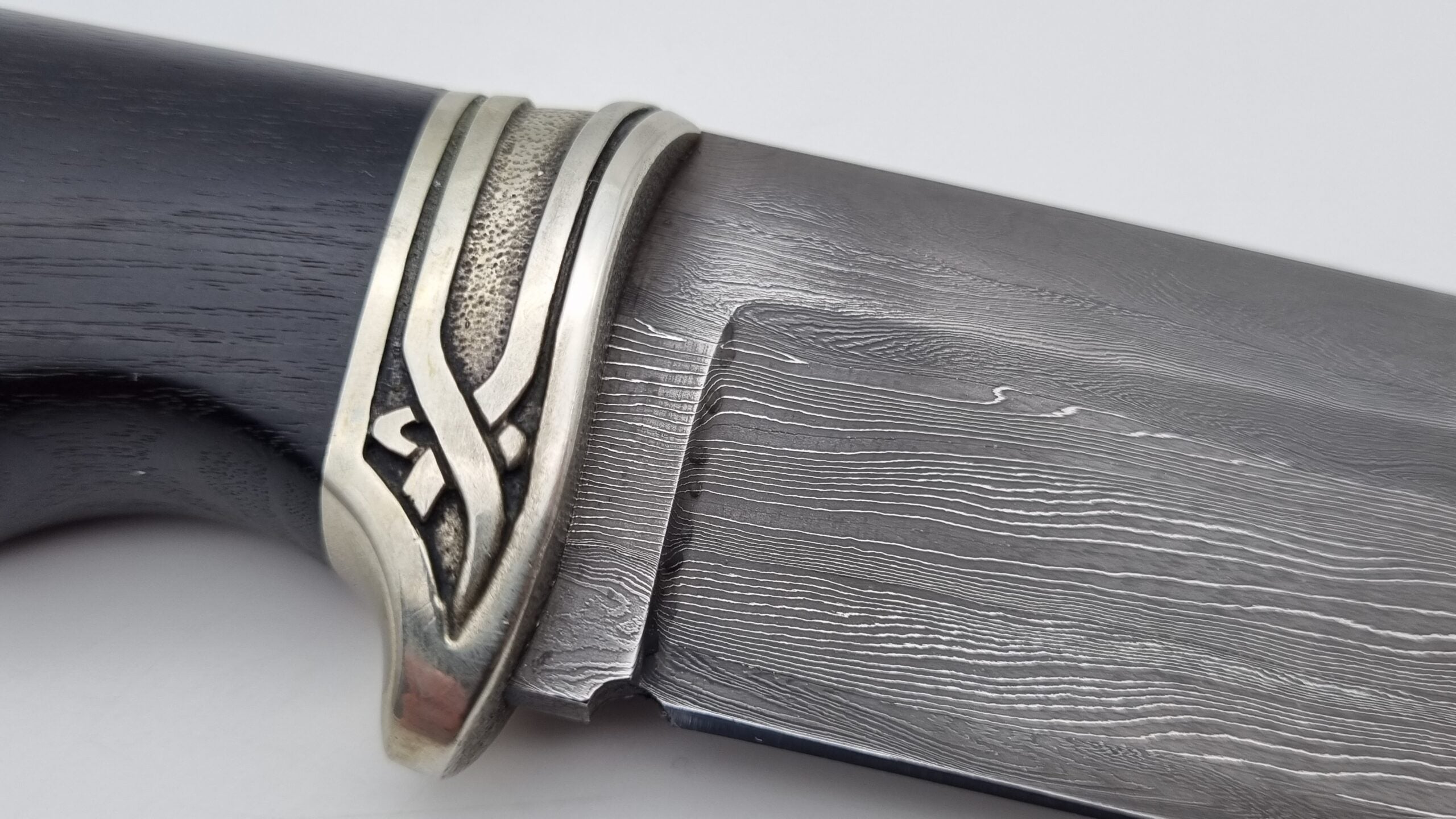 Adler JARS Custom Damast Knife Moorhainbuche Jagd Outdoor Messer 59 HRC