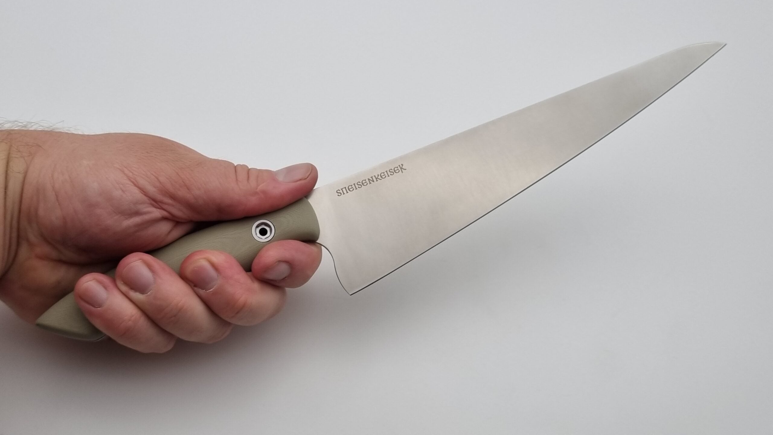 Speisenkaiser JARS Kochmesser Outdoor Küchenmesser Stahl N690 60HRC G10 Grau