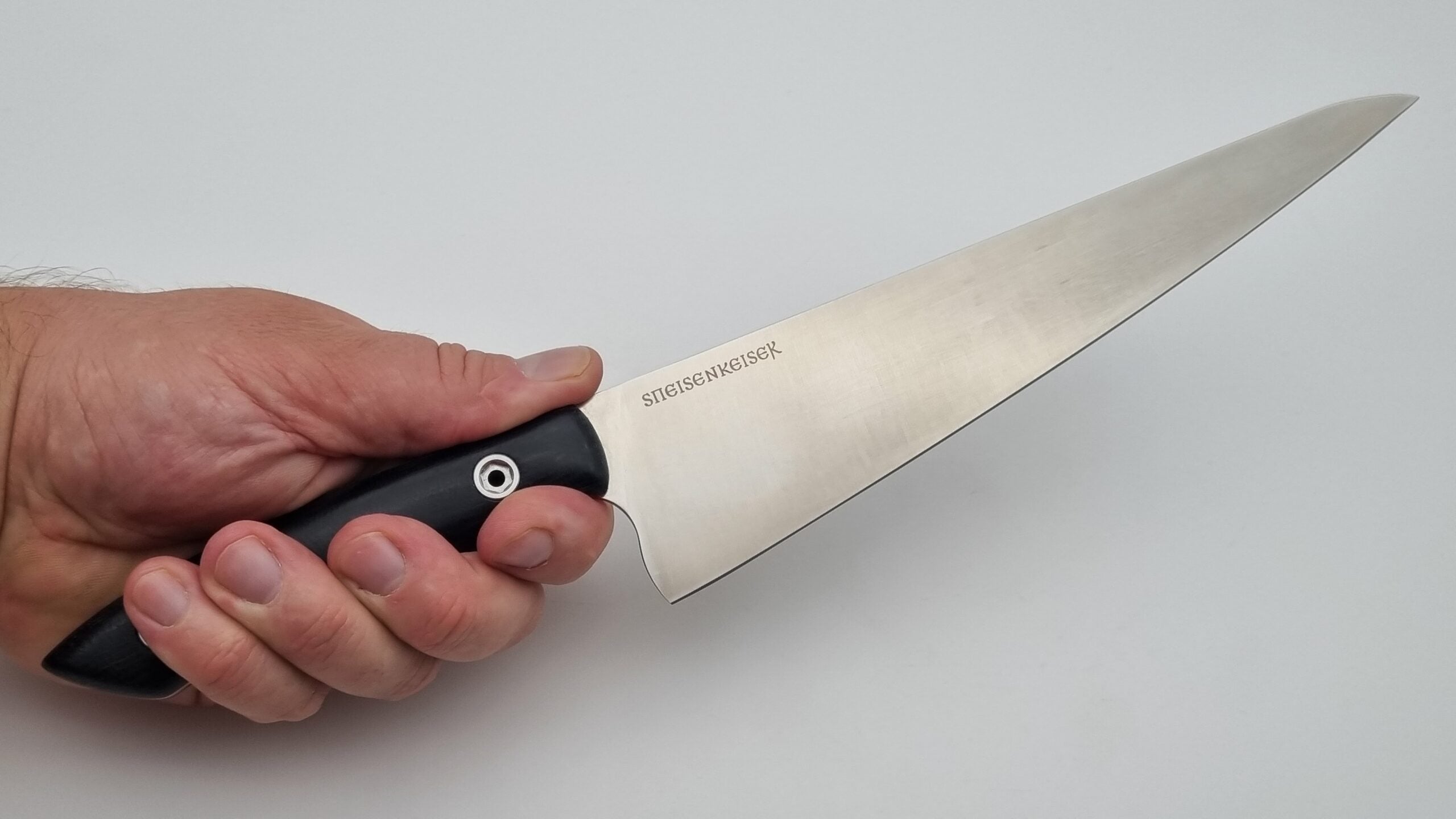 Speisenkaiser JARS Kochmesser Outdoor Küchenmesser Stahl N690 60HRC Micarta Schwarz