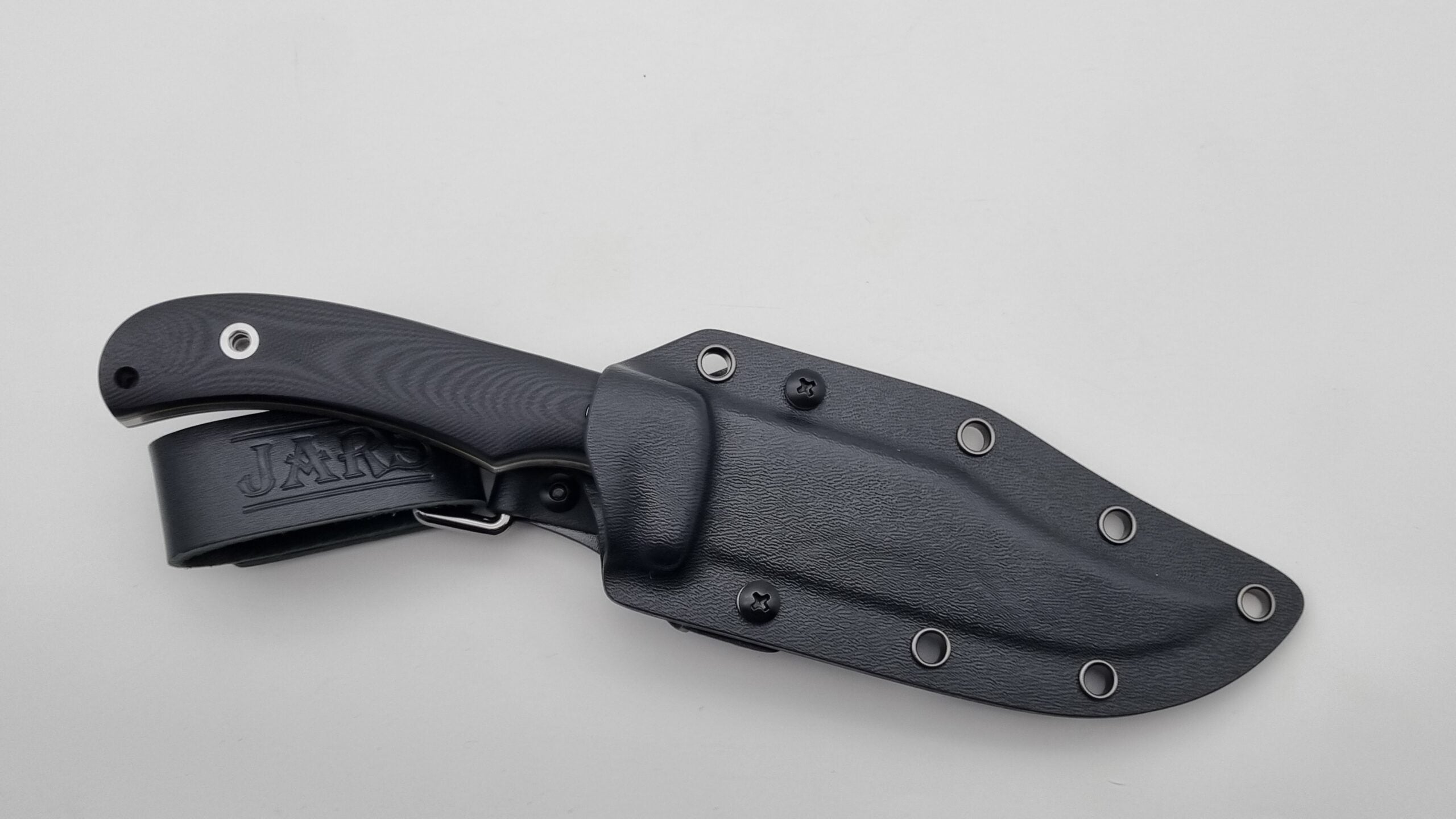 Coluber 2.0 Kydex Messerscheide mit Tek Lok und Dangler-Adapter mit Leder Gurtring