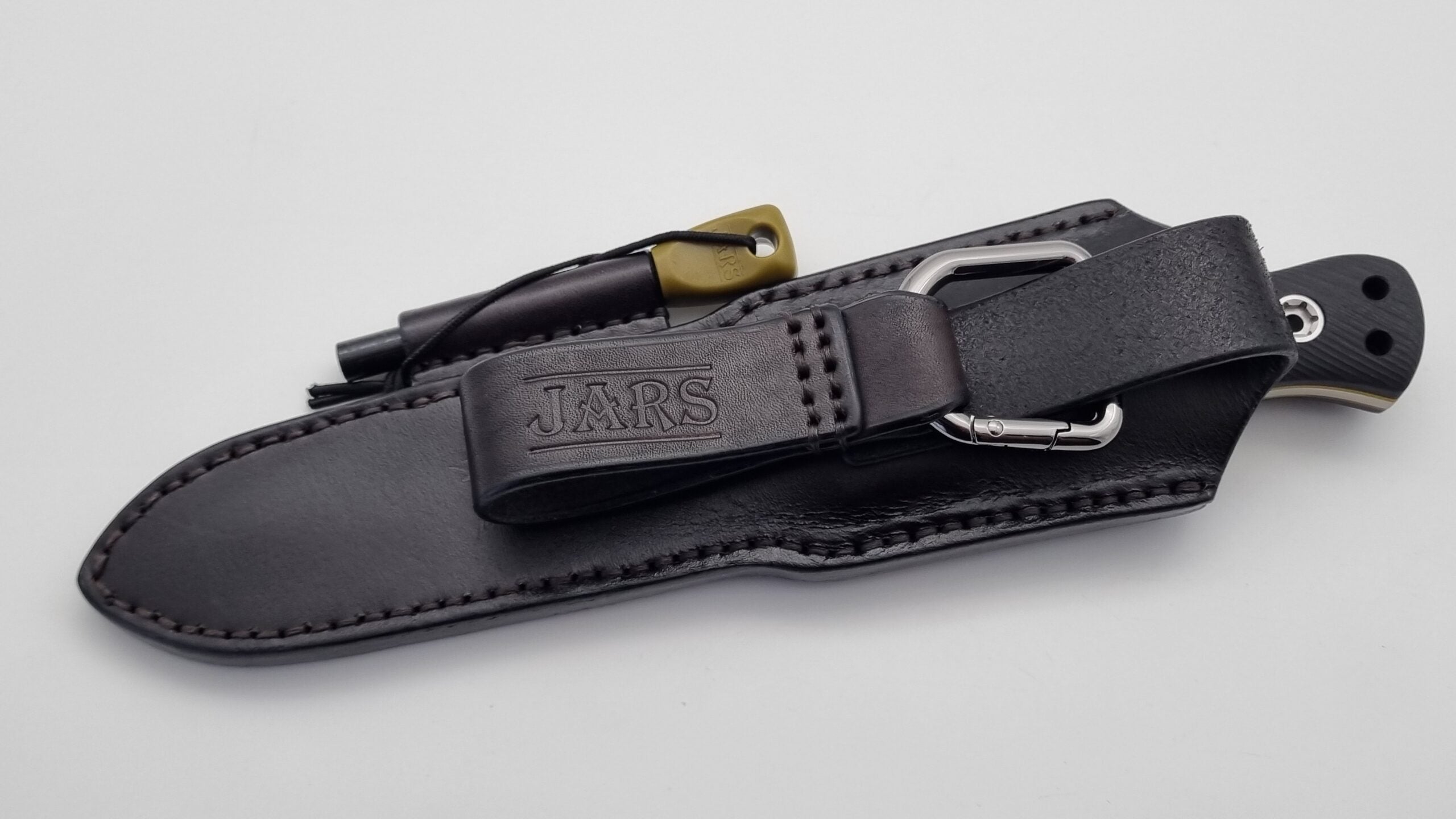 Bitis "Aggressiv" JARS von Jackknife Survival Bushcraft Outdoor Jagd Messer G10 N690 Stahl 59 HRC Lederscheide