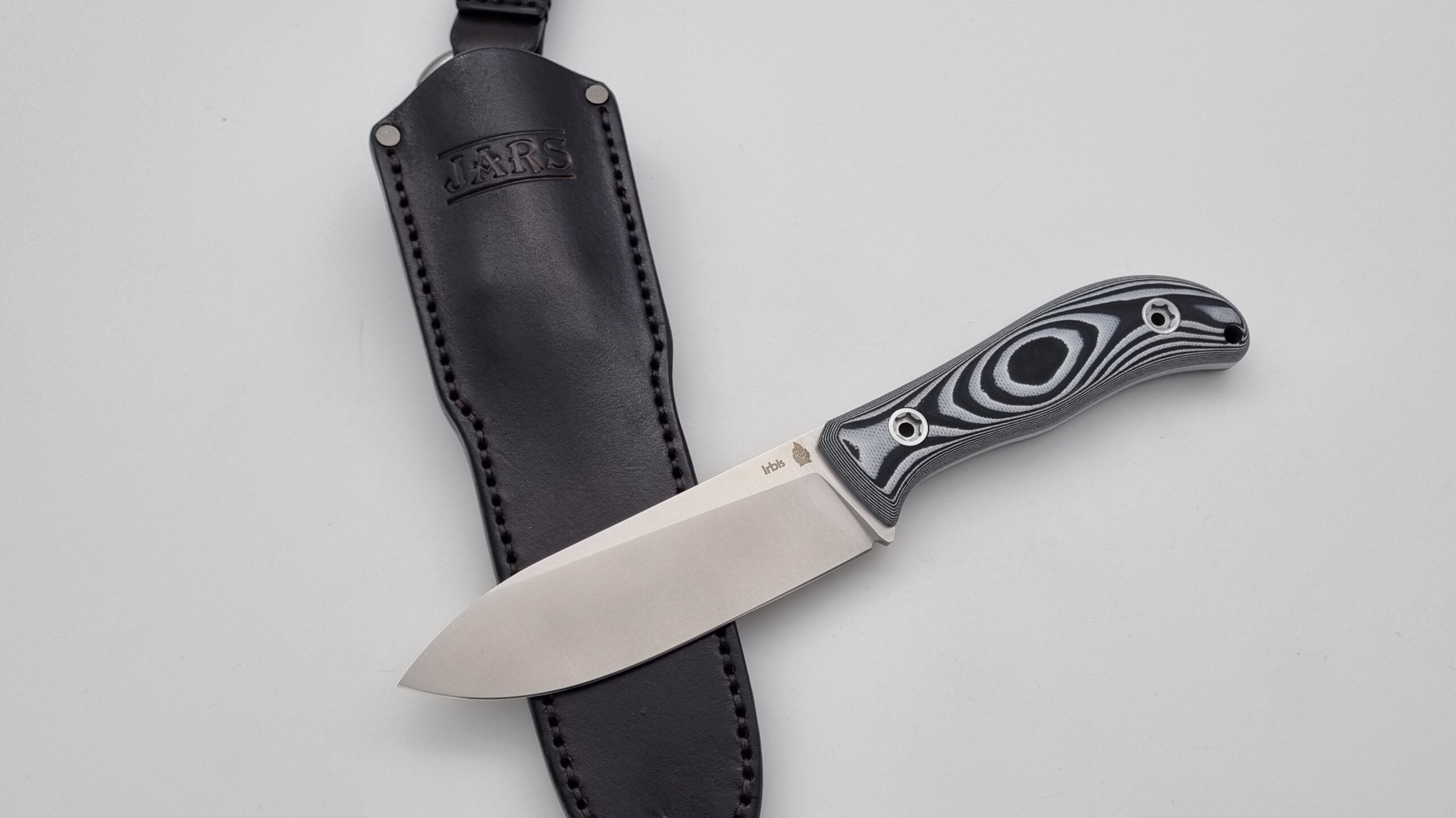 Irbis JARS Messer von Reini Rossmann Outdoor Jagd Bushcraft Messer Lederdscheide