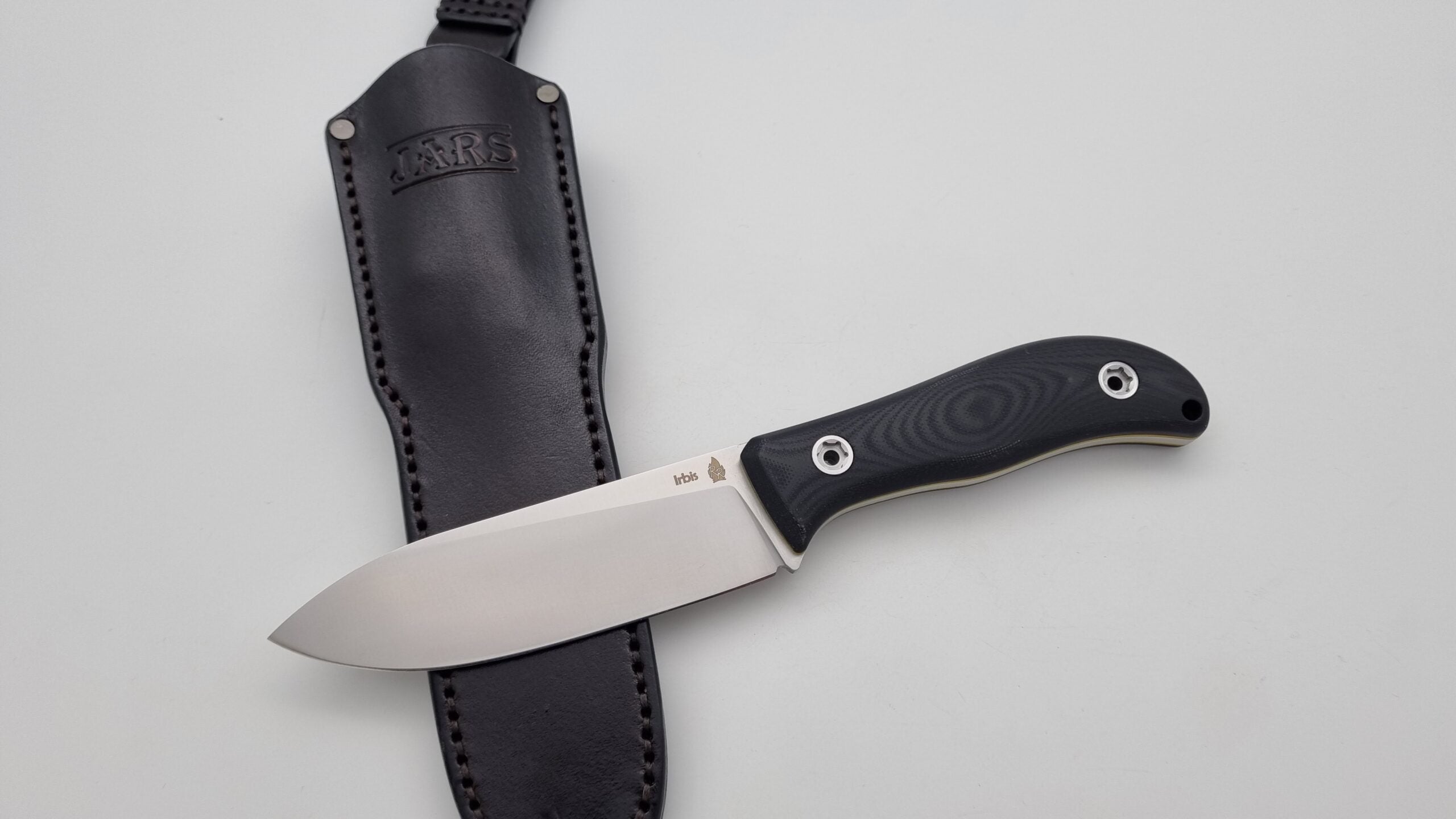 Irbis JARS Messer von Reini Rossmann Outdoor Jagd Bushcraft Messer Lederdscheide