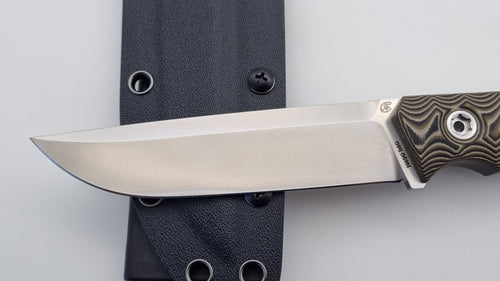 B-Ware Jäger JARS Messer Outdoor Jagd Bushcraft Messer Beige/Kydex