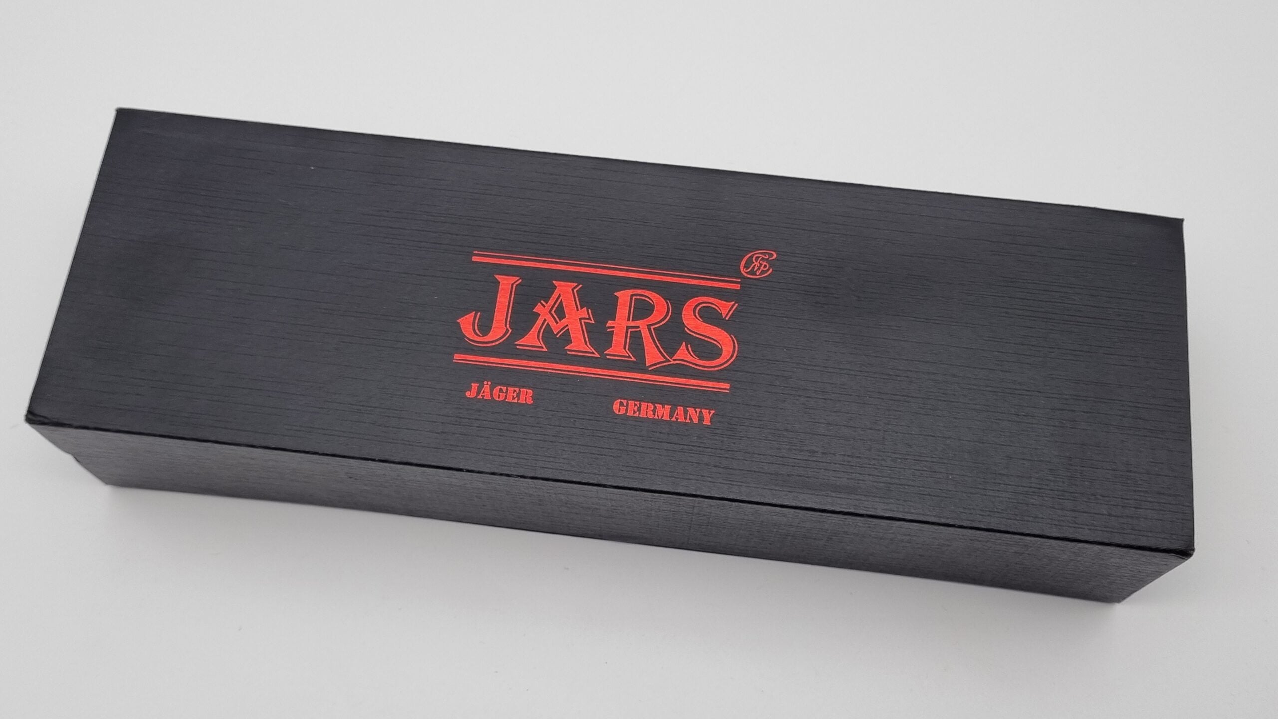 B-Ware Jäger JARS Messer Outdoor Jagd Bushcraft Messer Black Lederscheide