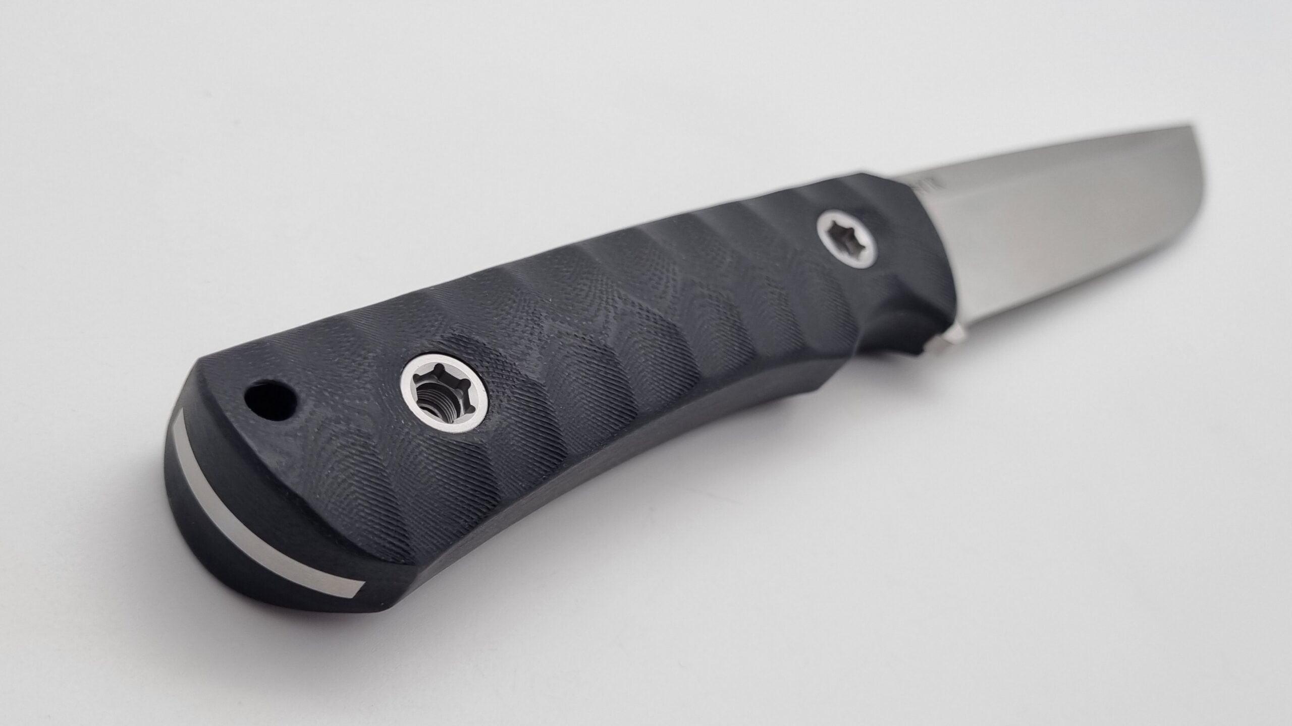 B-Ware Jäger JARS Messer N690 Stahl 60 HRC Outdoor Jagd Bushcraft Messer Black Lederscheide