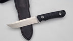 B-Ware Jäger JARS Messer Outdoor Jagd Bushcraft Messer Black Lederscheide