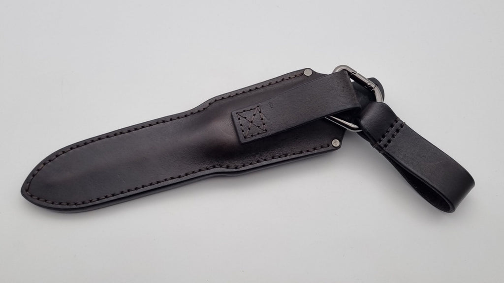 Jäger JARS Messer Outdoor Jagd Bushcraft Messer Black Lederscheide