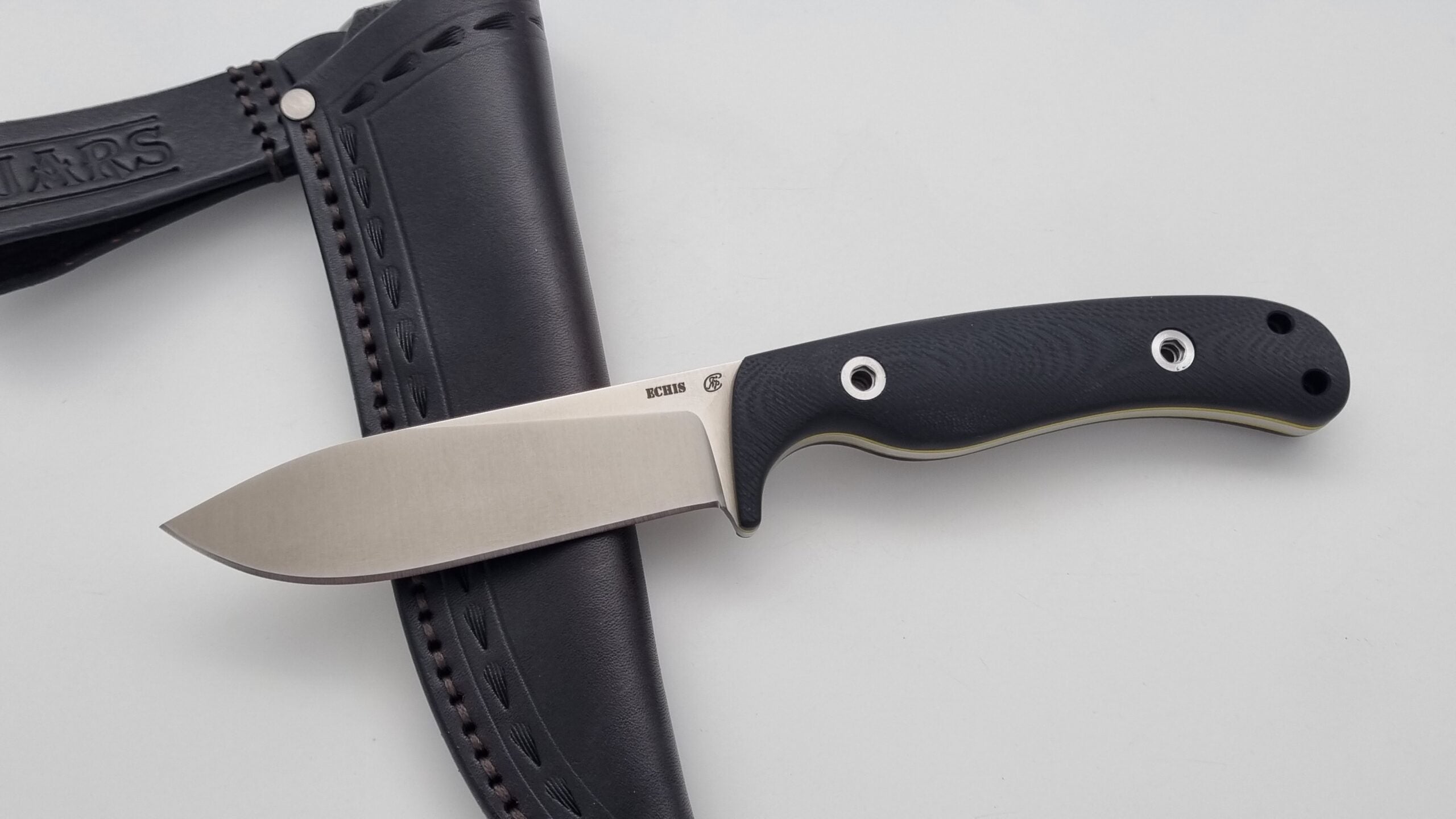 Echis JARS Messer von Jackknife Brushed Outdoor Jagd Messer G10 Black Leder