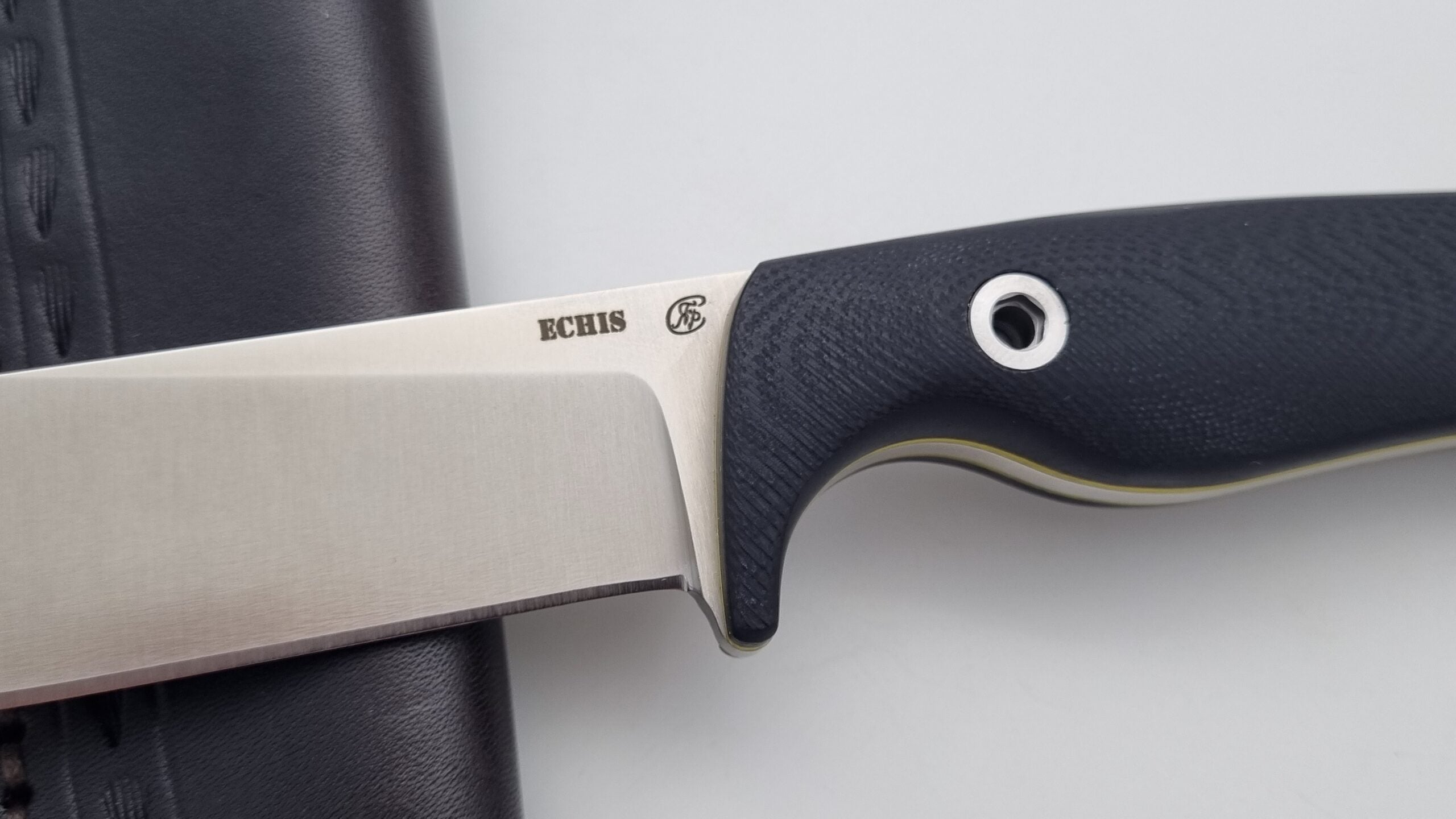 Echis JARS Messer von Jackknife Brushed Outdoor Jagd Messer G10 Black Leder