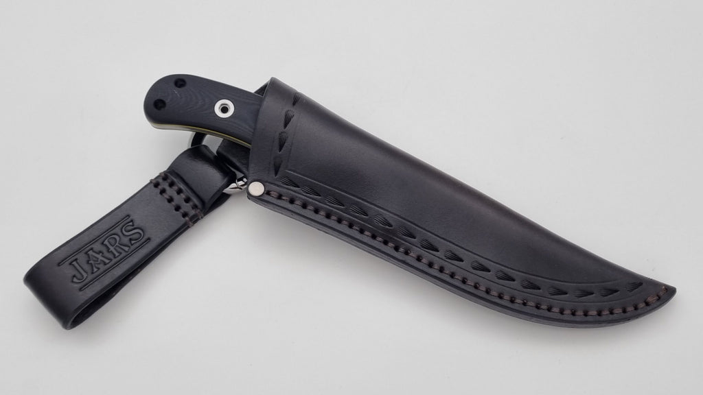Echis JARS Messer von Jackknife Brushed Outdoor Jagd Messer G10 Black Leder