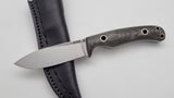 Echis JARS Serien Custom Knife Titan Pins Micarta Jagd Outdoor Messer  N690 60 HRC Brushed Stein