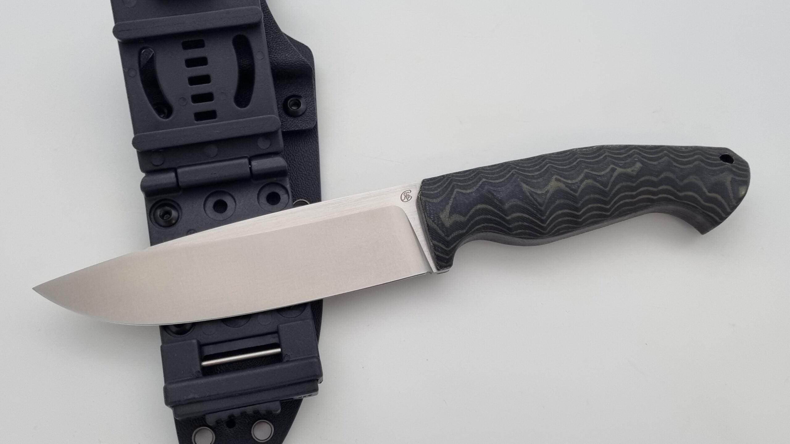 Leopard JARS Jagd Outdoor Messer Green/Black Micarta Kydex