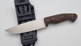 Leopard JARS Jagd Outdoor Messer Orange/Black Micarta Kydex