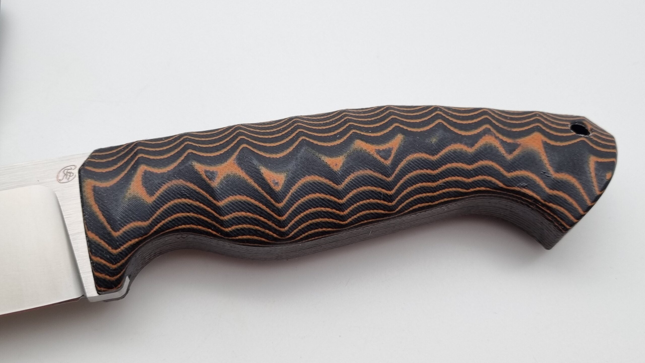 Leopard JARS Jagd Outdoor Messer Orange/Black Micarta Kydex