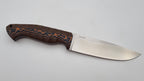 Leopard JARS Jagd Outdoor Messer Orange/Black Micarta Leder