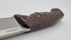 Leopard JARS Jagd Outdoor Messer Orange/Black Micarta Leder