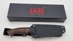 Leopard JARS Jagd Outdoor Messer Orange/Black Micarta Kydex