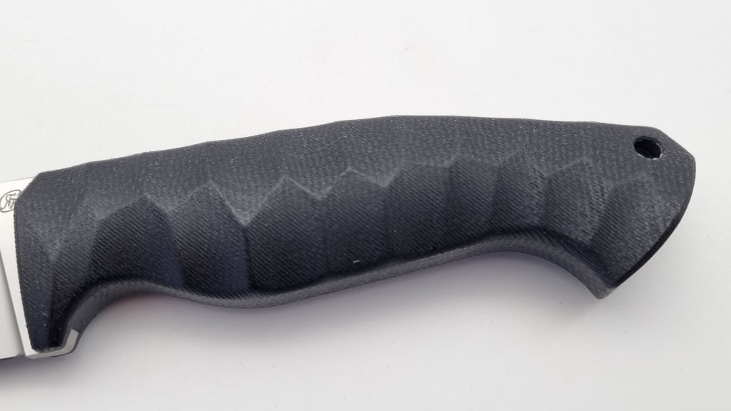 Leopard JARS Jagd Outdoor Messer Black Micarta Leder