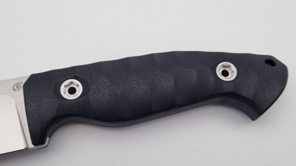 Leopard JARS Jagd Outdoor Messer Black G10 Leder