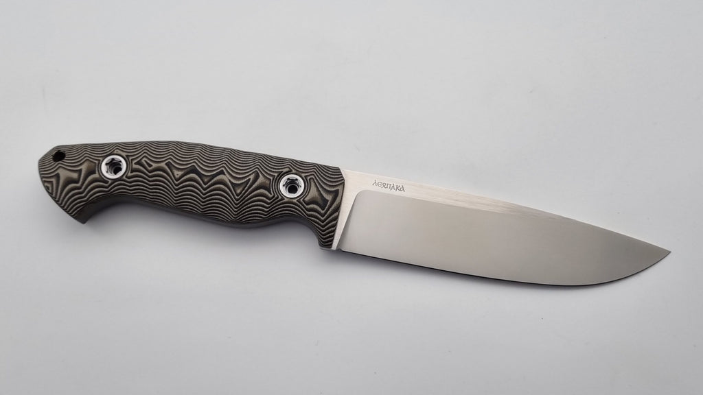Leopard JARS Jagd Outdoor Messer Beige G10 Leder