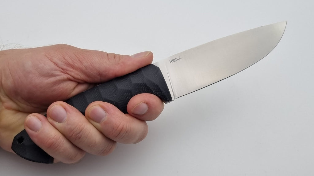 Norka JARS Jagd Outdoor Messer Black Micarta Leder