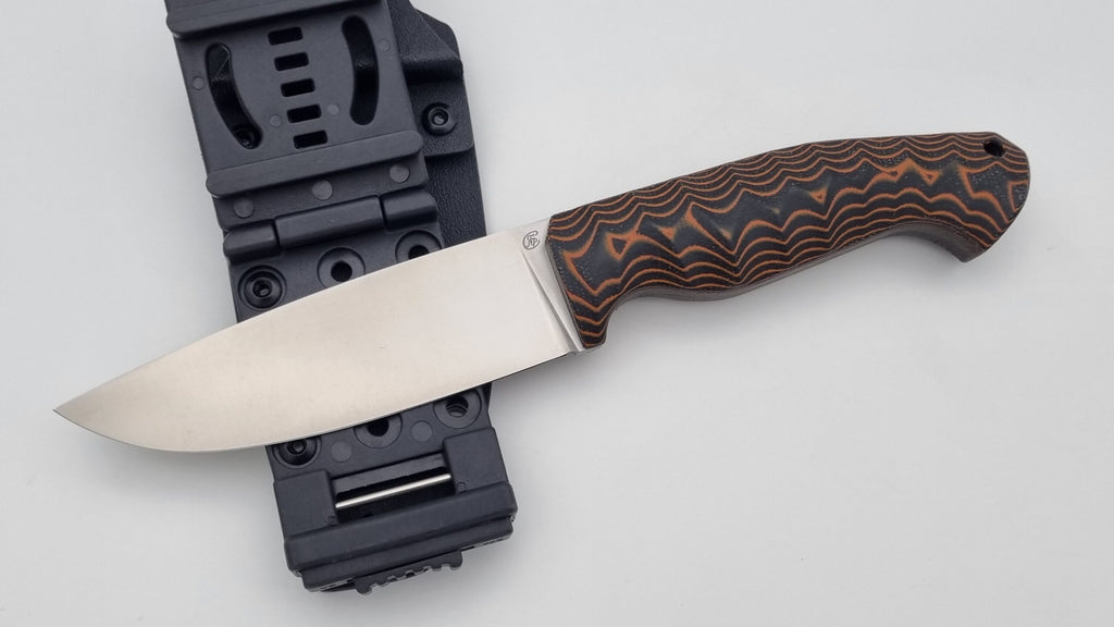 Norka JARS Jagd Outdoor Messer Orange/Black Micarta Kydex