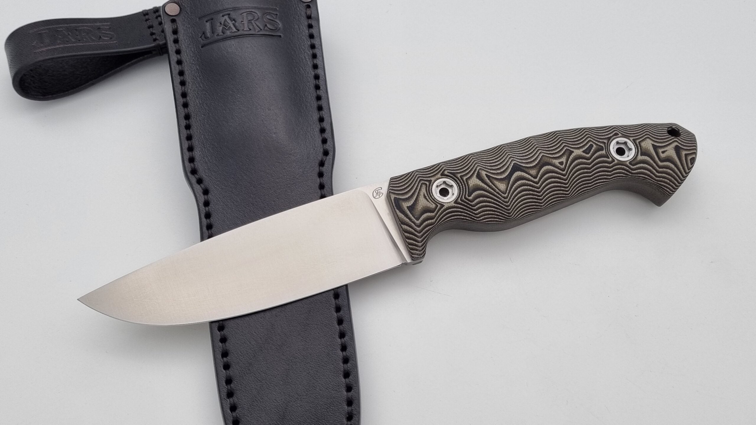 Norka JARS Jagd Outdoor Messer Beige G10 Leder