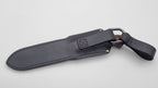 Leopard JARS Jagd Outdoor Messer Orange/Black Micarta Leder