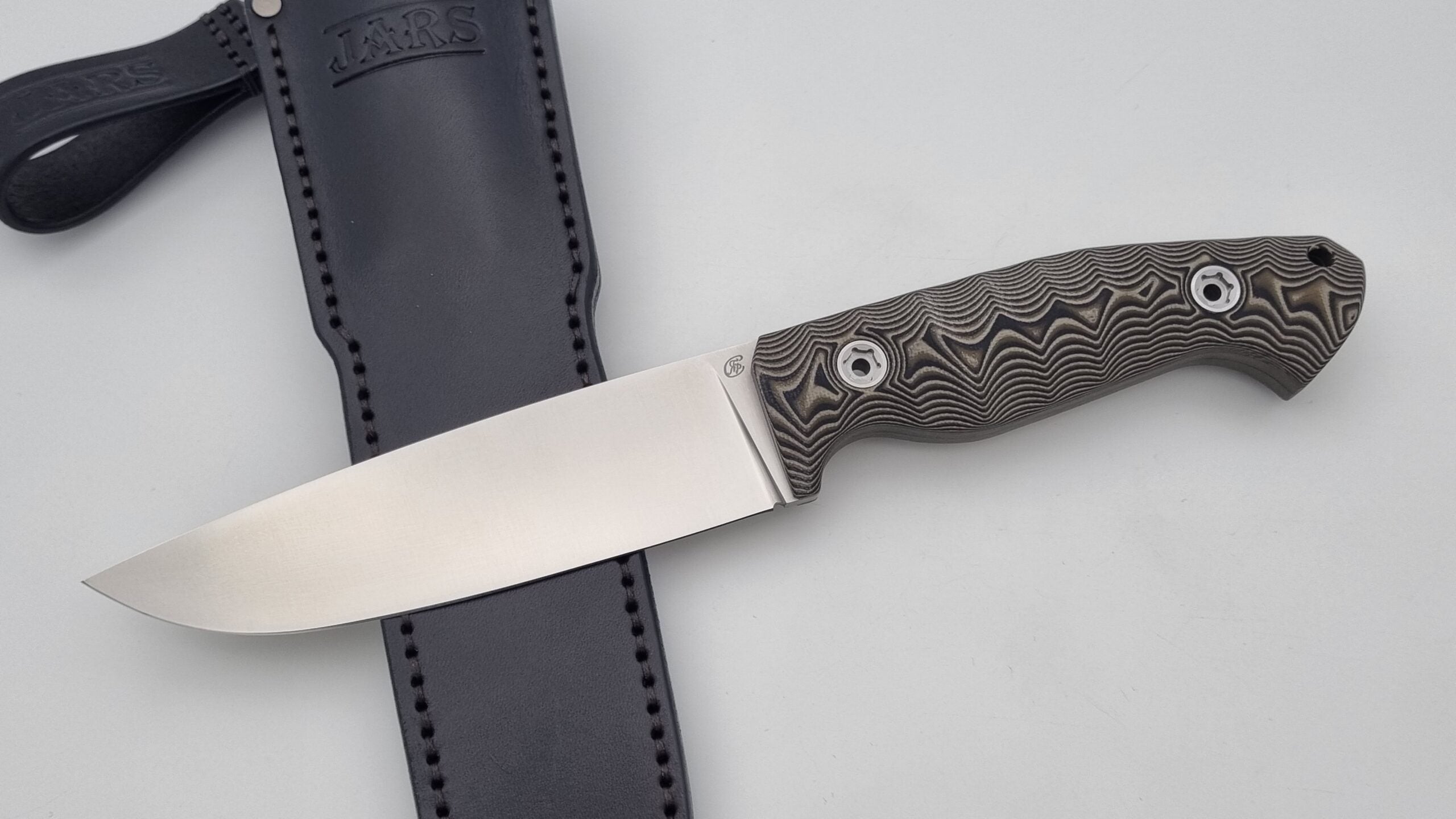 Berserker JARS Jagd Outdoor Messer Beige G10 Leder
