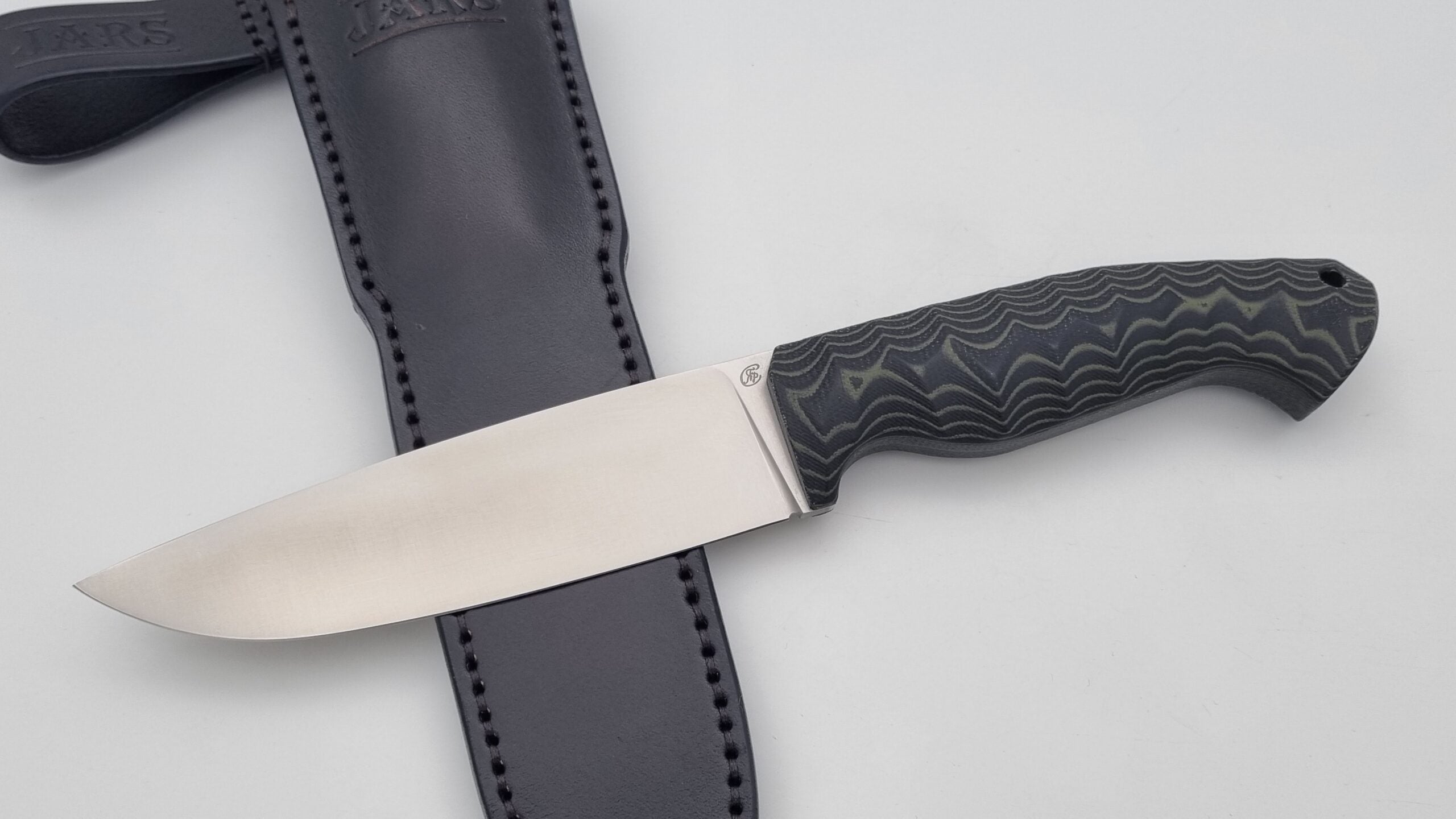 Berserker JARS Jagd Outdoor Messer Green/Black Micarta Leder
