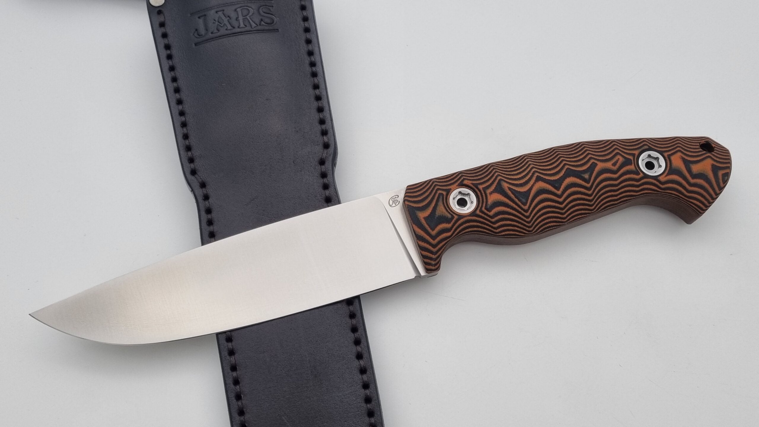 Berserker JARS Jagd Outdoor Messer Orange/Black G10 Leder