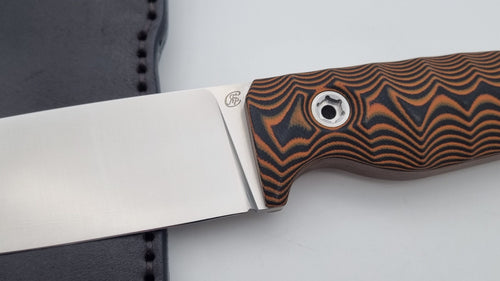 Berserker JARS Jagd Outdoor Messer Orange/Black G10 Leder