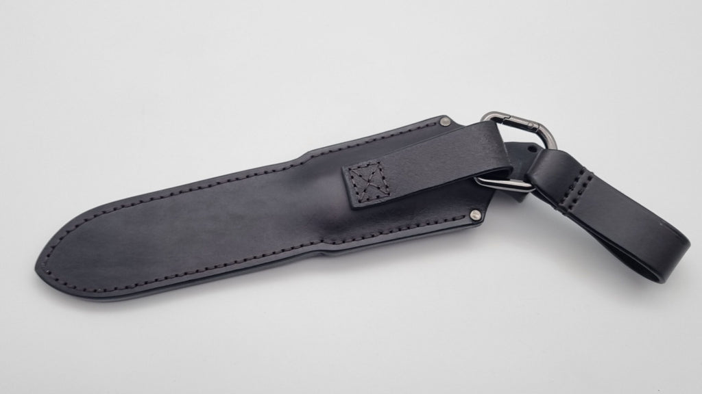 Leopard JARS Jagd Outdoor Messer Black Micarta Leder