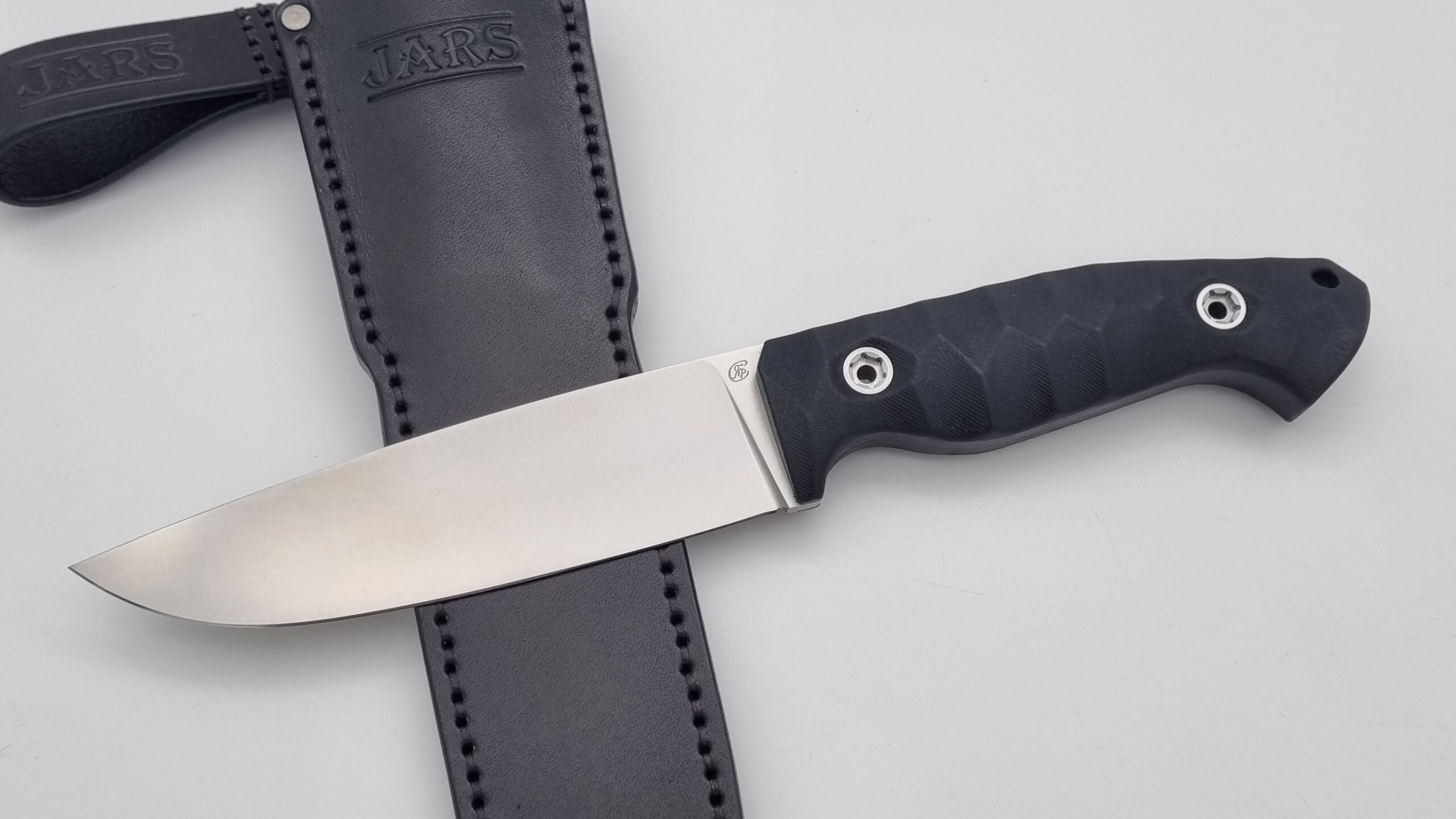 Berserker JARS Jagd Outdoor Messer Black G10 Leder