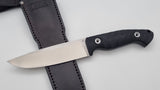 Leopard JARS Jagd Outdoor Messer Black G10 Leder