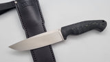Leopard JARS Jagd Outdoor Messer Green/Black Micarta Leder