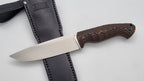 Leopard JARS Jagd Outdoor Messer Orange/Black Micarta Leder