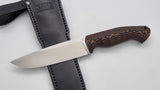 Leopard JARS Jagd Outdoor Messer Orange/Black Micarta Leder