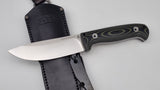 Bushcraft Beaver SE Reini Rossmann Micarta Outdoor Jagd Bushcraft Messer Green/Black  Leather