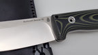 Bushcraft Beaver SE Reini Rossmann Micarta Outdoor Jagd Bushcraft Messer Green/Black  Leather