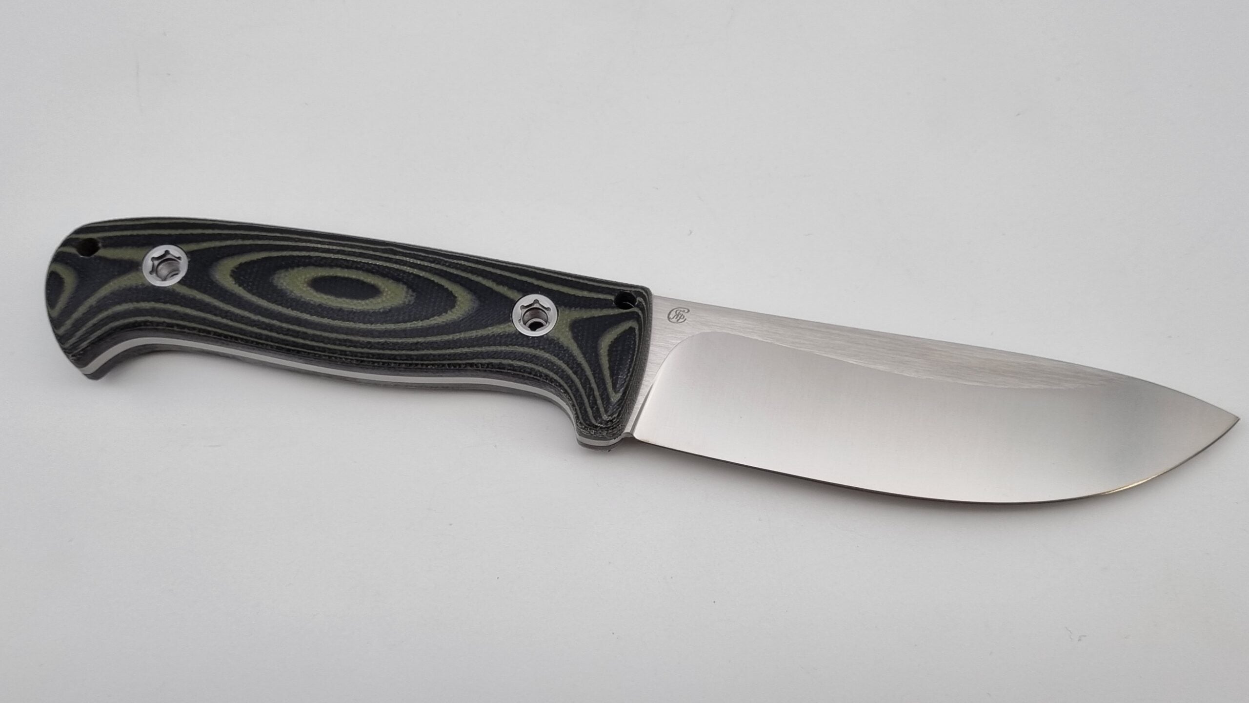 Bushcraft Beaver SE Reini Rossmann Micarta Outdoor Jagd Bushcraft Messer Green/Black  Leather
