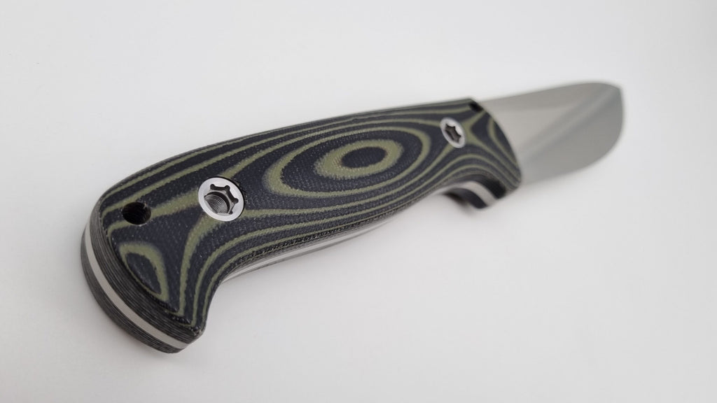 Bushcraft Beaver SE Reini Rossmann Micarta Outdoor Jagd Bushcraft Messer Green/Black  Kydex