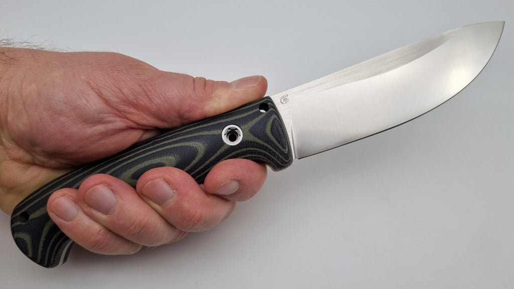 Bushcraft Beaver SE Reini Rossmann Micarta Outdoor Jagd Bushcraft Messer Green/Black  Kydex
