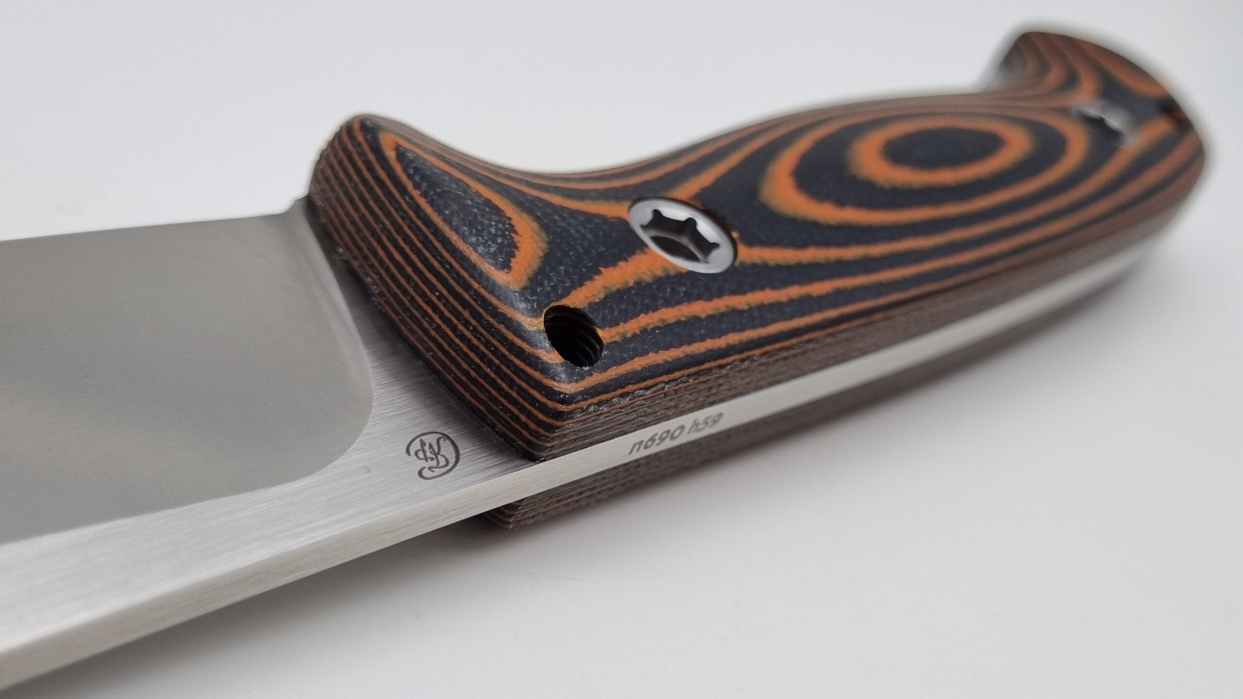 Bushcraft Beaver SE Reini Rossmann Micarta Outdoor Jagd Bushcraft Messer Orange/Black  Kydex