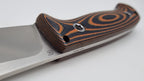 Bushcraft Beaver SE Reini Rossmann Micarta Outdoor Jagd Bushcraft Messer Orange/Black  Leather