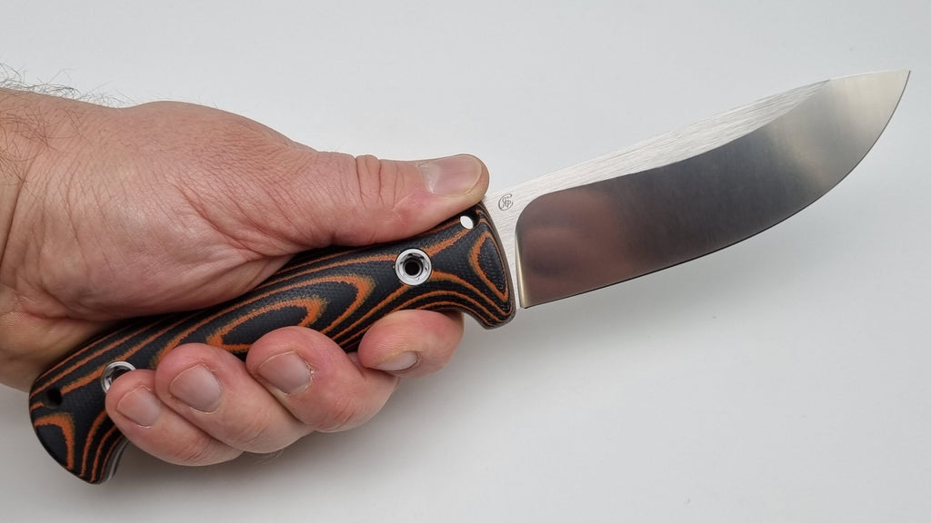 Bushcraft Beaver SE Reini Rossmann Micarta Outdoor Jagd Bushcraft Messer Orange/Black  Kydex