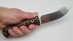 Bushcraft Beaver SE Reini Rossmann Micarta Outdoor Jagd Bushcraft Messer Orange/Black  Leather